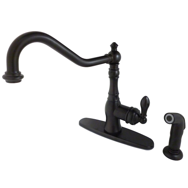 Gourmetier Kitchen Faucet W/ Brass Sprayer, Oil Rubbed Bronze GSY7705ACLSP - main
